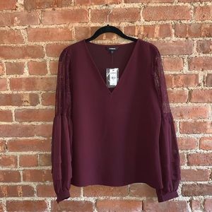 Express Burgundy Blouse